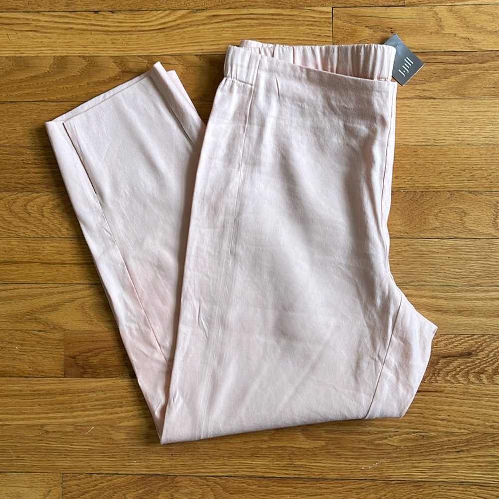 J. Jill, Pink Linen Blend Trouser
